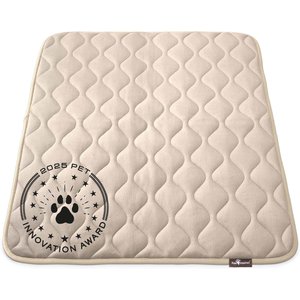 Paw Inspired Washable Padded Dog Crate Mat, Tan, 42-in