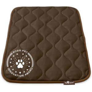Paw Inspired Washable Padded Dog Crate Mat, Dark Brown, 30-in