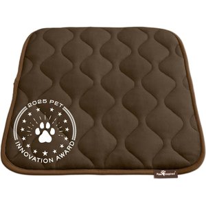 Paw Inspired Washable Padded Dog Crate Mat, Dark Brown, 24-in
