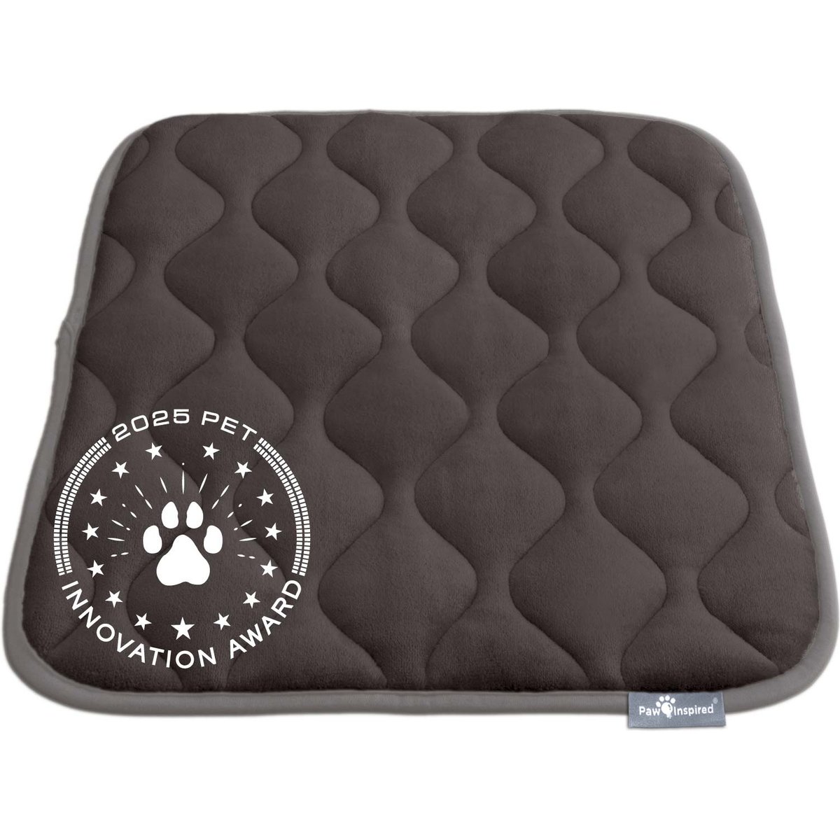 Paw Inspired Washable Padded Dog Crate Mat, Gray, 24-in