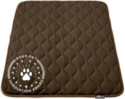 Paw Inspired Washable Padded Dog Crate Mat, Dark Brown, 42-in