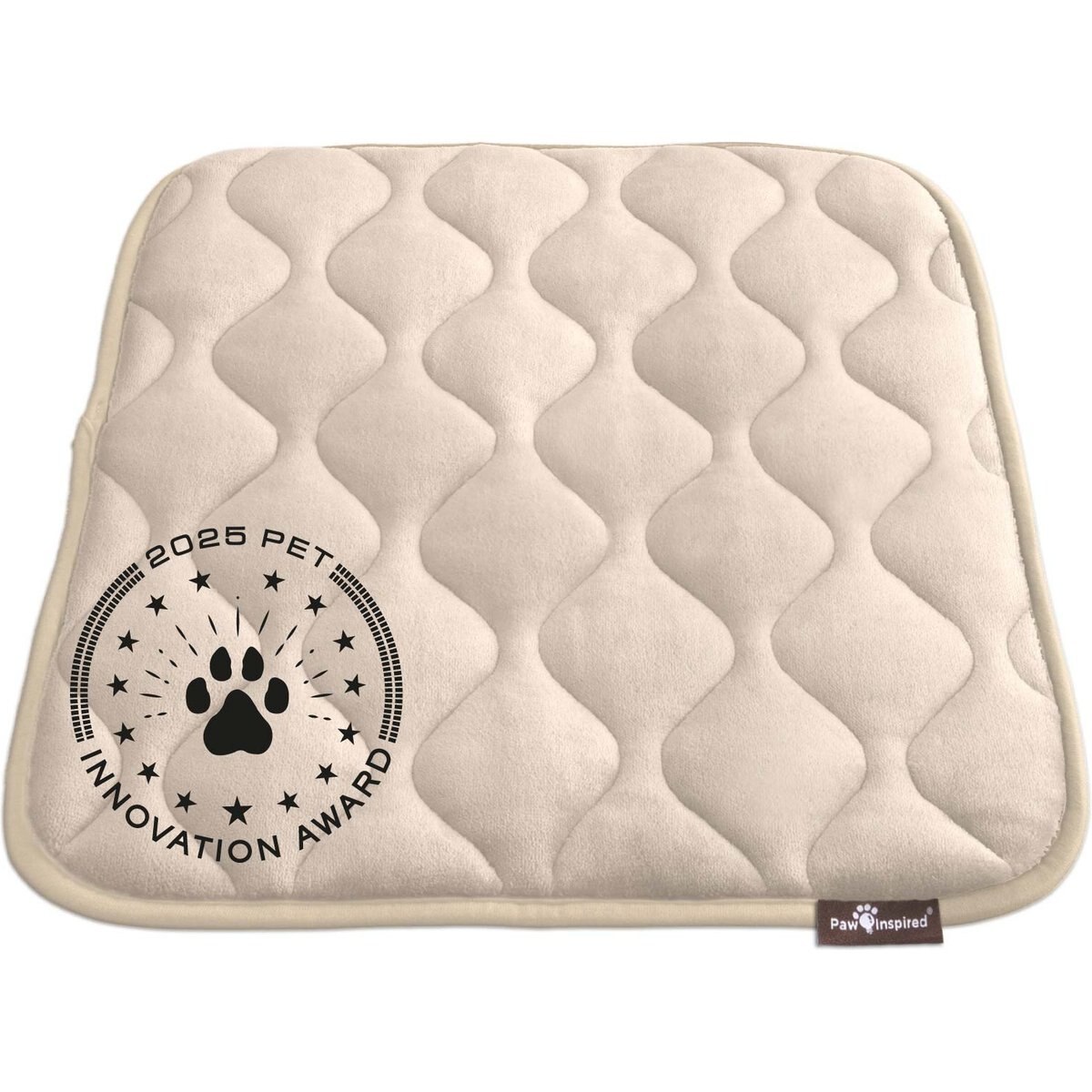 Paw Inspired Washable Padded Dog Crate Mat, Tan, 24-in