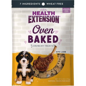 Health Extension Oven Baked Lamb Recipe with Blueberries Dog Treats, 6-oz bag