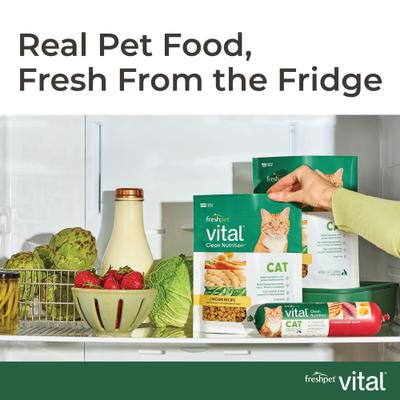 Show full view: Freshpet Vital Chicken & Beef Recipe Fresh Cat Food, 1-lb roll, bundle of 8, bundle of 2  slide 6 of 11
