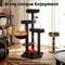 Show in main carousel: Happy & Polly Multi-Level Gothic 52.6-in Fleece Cat Tree with Coffin Bed, Jumbo, Red slide 7 of 10