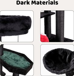 Happy & Polly Multi-Level Gothic 52.6-in Fleece Cat Tree with Coffin Bed, Jumbo, Green slide 2 of 9