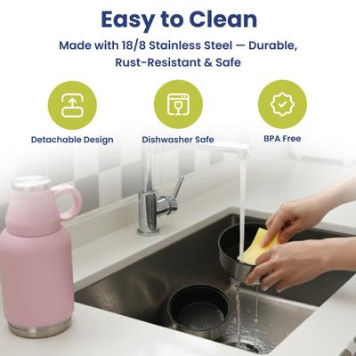 Show full view: PawsPik Travel 3-in-1 Dog Water Bottle & Bowl Set, Pink slide 5 of 11