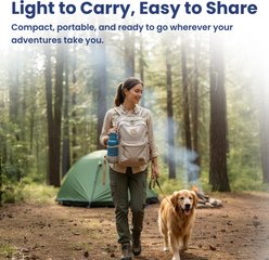 PawsPik Travel 3-in-1 Dog Water Bottle & Bowl Set, Blue slide 2 of 9