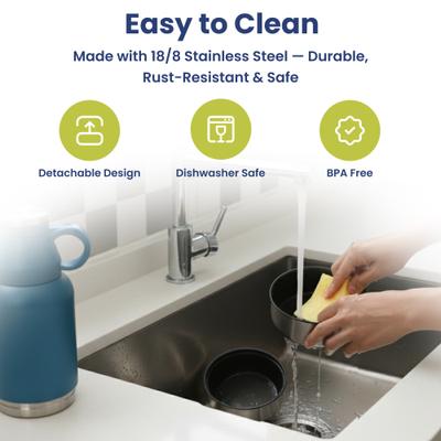 Show full view: PawsPik Travel 3-in-1 Dog Water Bottle & Bowl Set, Blue slide 5 of 11