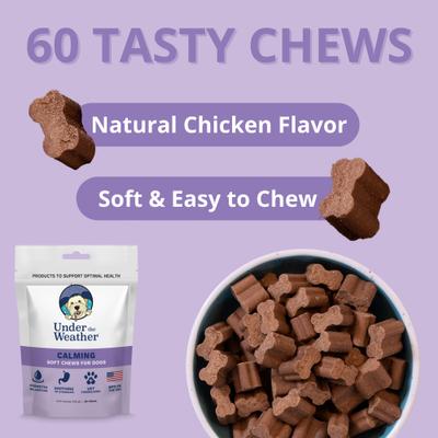 Show full view: Under the Weather Calming Soft Chews Dog Supplement, 60 count slide 4 of 9