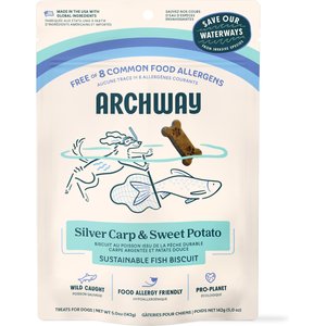 Archway Silver Carp & Sweet Potato Biscuit Dog Treats, 5-oz bag