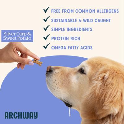 Show full view: Archway Silver Carp & Sweet Potato Biscuit Dog Treats, 5-oz bag slide 8 of 9