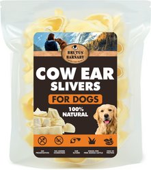 Brutus & Barnaby Premium Grass-Fed Angus Cow Ear Slivers Natural Dog Chew Treats, 8.81-oz bag