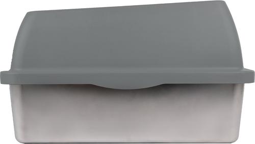 Show full view: allforpaws Go Fresh Enclosed Stainless Steel Cat Litter Box, 21 x 16 x 11.8-in, Grey slide 9 of 9