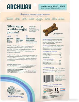 Show full view: Archway Silver Carp & Sweet Potato Biscuit Dog Treats, 5-oz bag slide 3 of 9