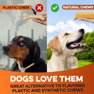 Brutus & Barnaby 3.5-in Gold Himalayan Yak Cheese Natural Dog Chew Treats, 6 count