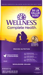 Wellness Complete Health Adult Deboned Chicken & Oatmeal Recipe Dry Dog Food, 38-lb bag