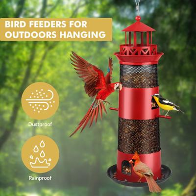Show full view: Decflow Outdoor Hanging Durable Metal Tube Wild Bird Feeder, Black slide 7 of 7