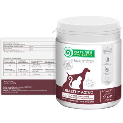 Show full view: Nature's Protection Healthy Aging Calcium Unflavored Powder Joint Supplement for Senior Dogs & Cats, 9-oz jar slide 10 of 10