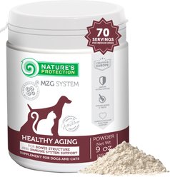 Nature's Protection Healthy Aging Calcium Unflavored Powder Joint Supplement for Senior Dogs & Cats, 9-oz jar