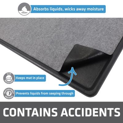 Show full view: Drymate Dog Crate Mat Protective Liner Training Pee Pad, Light Grey, Jumbo, 29-in x 50-in slide 4 of 9