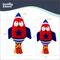 Show in main carousel: Huxley & Kent Rocket Man Squeaky Power Plush Dog Toy, Red/Blue/White, Large slide 4 of 7