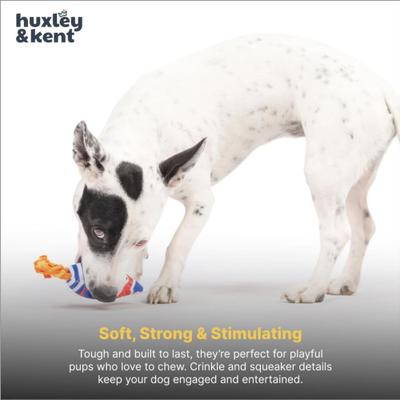 Show full view: Huxley & Kent Tiny Tuff Rocket Man Squeaky Plush Dog Toy, Red/White/Blue/Orange slide 7 of 8