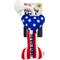 Show in main carousel: Huxley & Kent Tiny Tuff Lil' Firecracker Bone Squeaky Plush Dog Toy, Red/White/Blue slide 1 of 8
