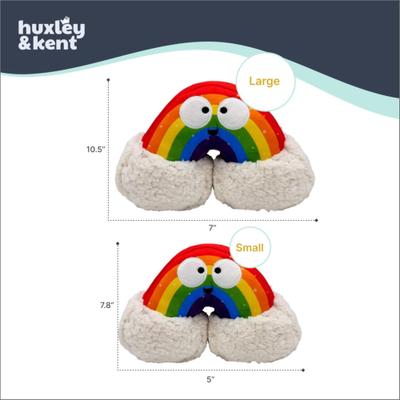 Show full view: Huxley & Kent Happy Rainbow Squeaky Power Plush Dog Toy, Rainbow/White, Small slide 5 of 8