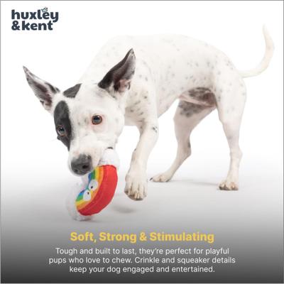 Show full view: Huxley & Kent Tiny Tuff Happy Rainbow Squeaky Plusg Dog Toy, Rainbow/White slide 6 of 8