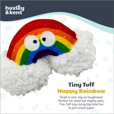 Show full view: Huxley & Kent Tiny Tuff Happy Rainbow Squeaky Plusg Dog Toy, Rainbow/White slide 5 of 8