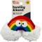 Show in main carousel: Huxley & Kent Tiny Tuff Happy Rainbow Squeaky Plusg Dog Toy, Rainbow/White slide 1 of 8