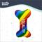 Show in main carousel: Huxley & Kent Tiny Tuff Equality Bone Squeaky Plush Dog Toy, Rainbow slide 4 of 7