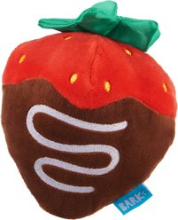 BARK Barkbox Chocolate Slobber Strawberry Plush Dog Toy, Multicolor, Medium/Large