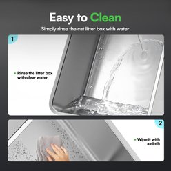 allforpaws Go Fresh Stainless Steel Cat Litter Pan, 20.7 x 15.7 x 5.9-in slide 2 of 4