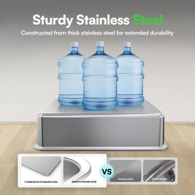 Show full view: allforpaws Go Fresh Stainless Steel Cat Litter Pan, 20.7 x 15.7 x 5.9-in slide 4 of 4