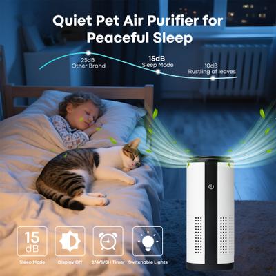 Show full view: Bueteka Automatic Litter Box Odor Eliminator & Deodorizer for Cat Litter Boxes, White, 6.2 x 2.7 x 2.7-in slide 7 of 10