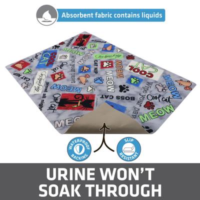 Show full view: Drymate Protective & Decorative Cat Litter Mat, Cool Cat Grey, Large, 20-in x 28-in slide 3 of 7