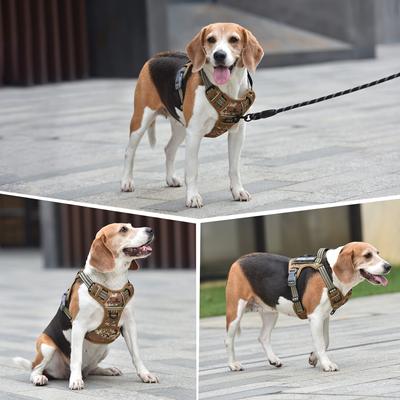 Show full view: Pet Marvel Tactical No Pull Front Clip with Easy Control Handle & Molle Hoop & Loop Dog Harness, Camouflage, Large: 24 to 37-in chest slide 7 of 8