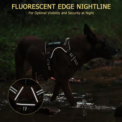 Show full view: Pet Marvel Tactical No Pull Front Clip with Easy Control Handle & Molle Hoop & Loop Dog Harness, Camouflage, Large: 24 to 37-in chest slide 6 of 8