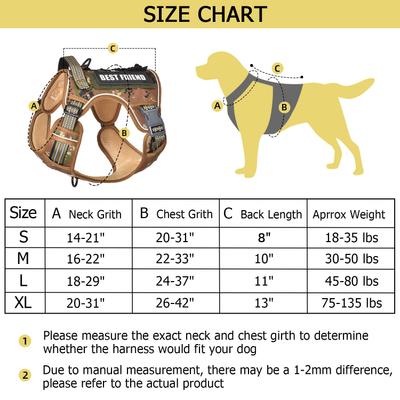 Show full view: Pet Marvel Tactical No Pull Front Clip with Easy Control Handle & Molle Hoop & Loop Dog Harness, Camouflage, Large: 24 to 37-in chest slide 3 of 8