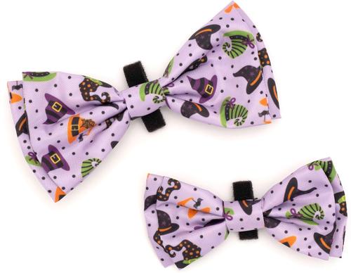 Show full view: The Worthy Dog Bewitched Dog Bow Tie, Purple, Large slide 2 of 4