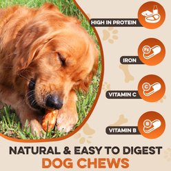 Brutus & Barnaby 10 to 12-in High Protein & Rawhide-Free Thick Chicken Wrapped & Beef Cheek Rolls Natural Dog Chew Treats, 2 count slide 2 of 7