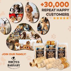 Brutus & Barnaby 5 to 7-in High Protein & Rawhide-Free Thick Chicken Wrapped & Beef Cheek Rolls Natural Dog Chew Treats, 2 count slide 2 of 7