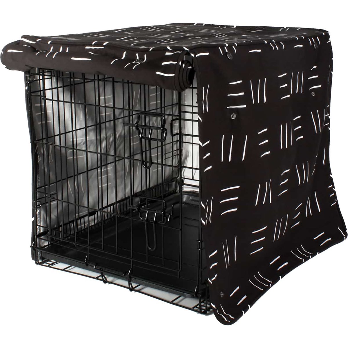 Molly Mutt Dreams Organic Dog Crate Cover, Black, 54-in