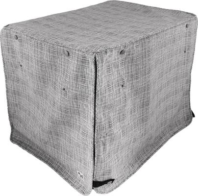 Show full view: Molly Mutt River Dog Crate Cover, Black/White, 36-in slide 2 of 2