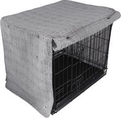 Molly Mutt River Dog Crate Cover, Black/White, 36-in slide 1 of 2
