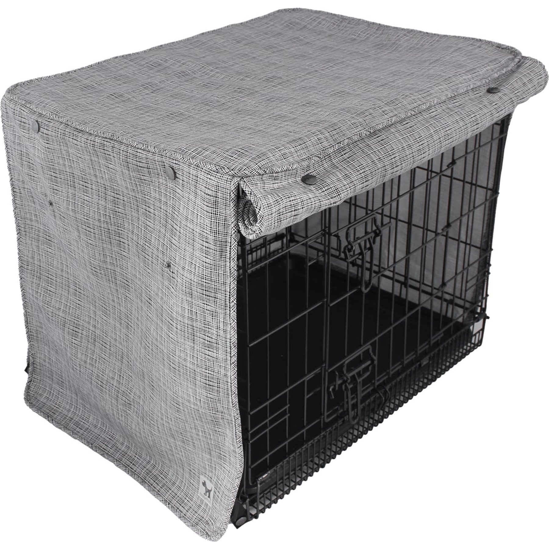 Molly Mutt River Dog Crate Cover, Black/White, 30-in