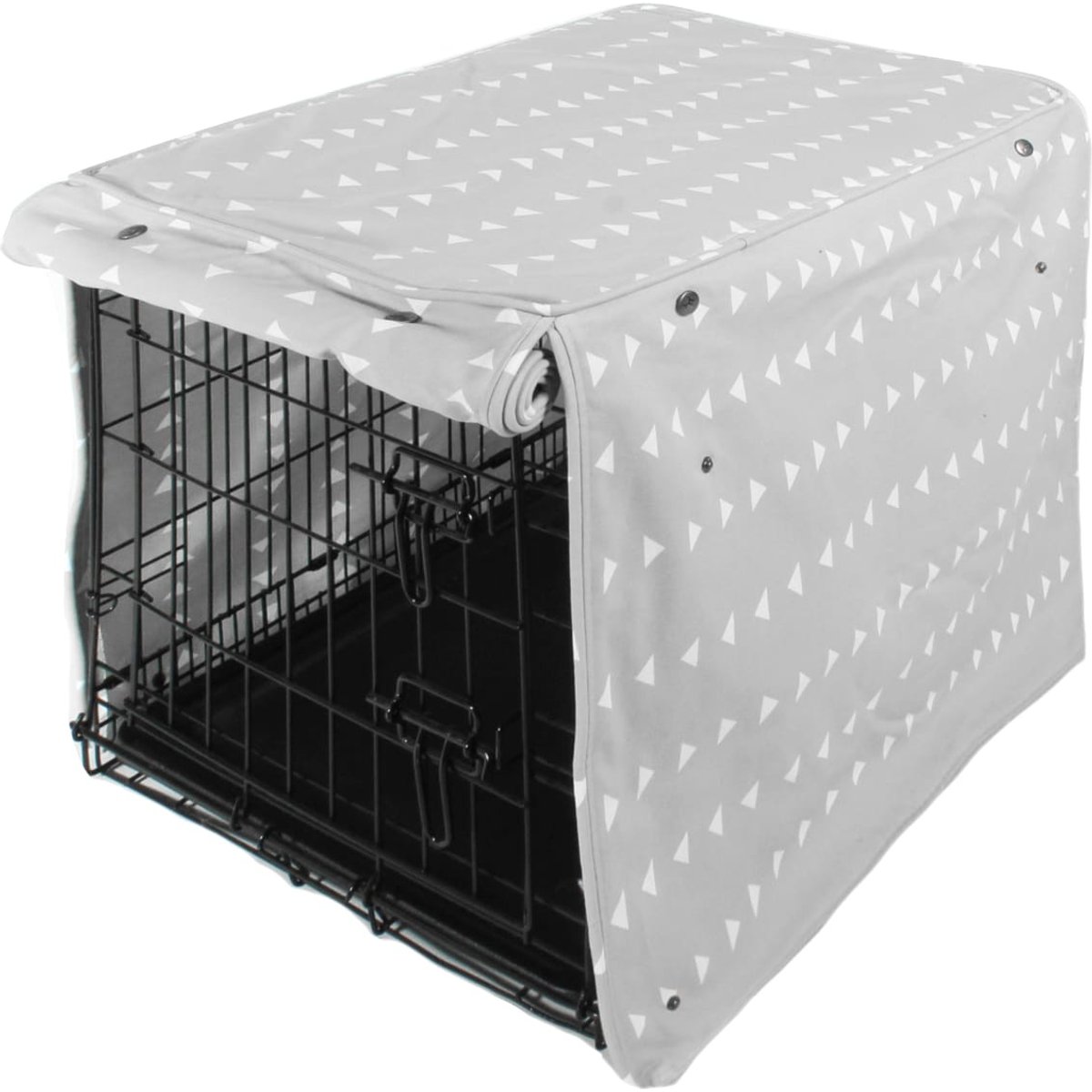 Molly Mutt Be Still Dog Crate Cover, Grey, 48-in