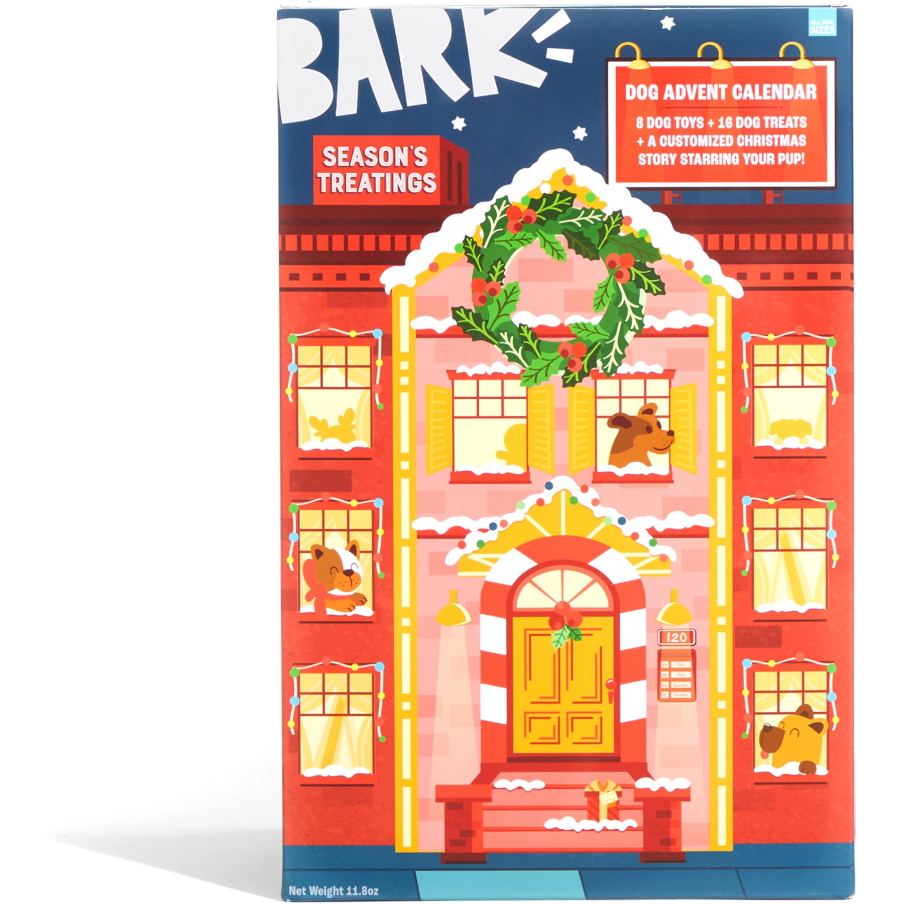 BARK Christmas Advent Calendar Plush Toy & Treat Set, Multicolor